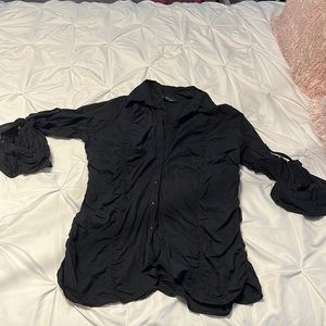 Zashi ruched black shirt!